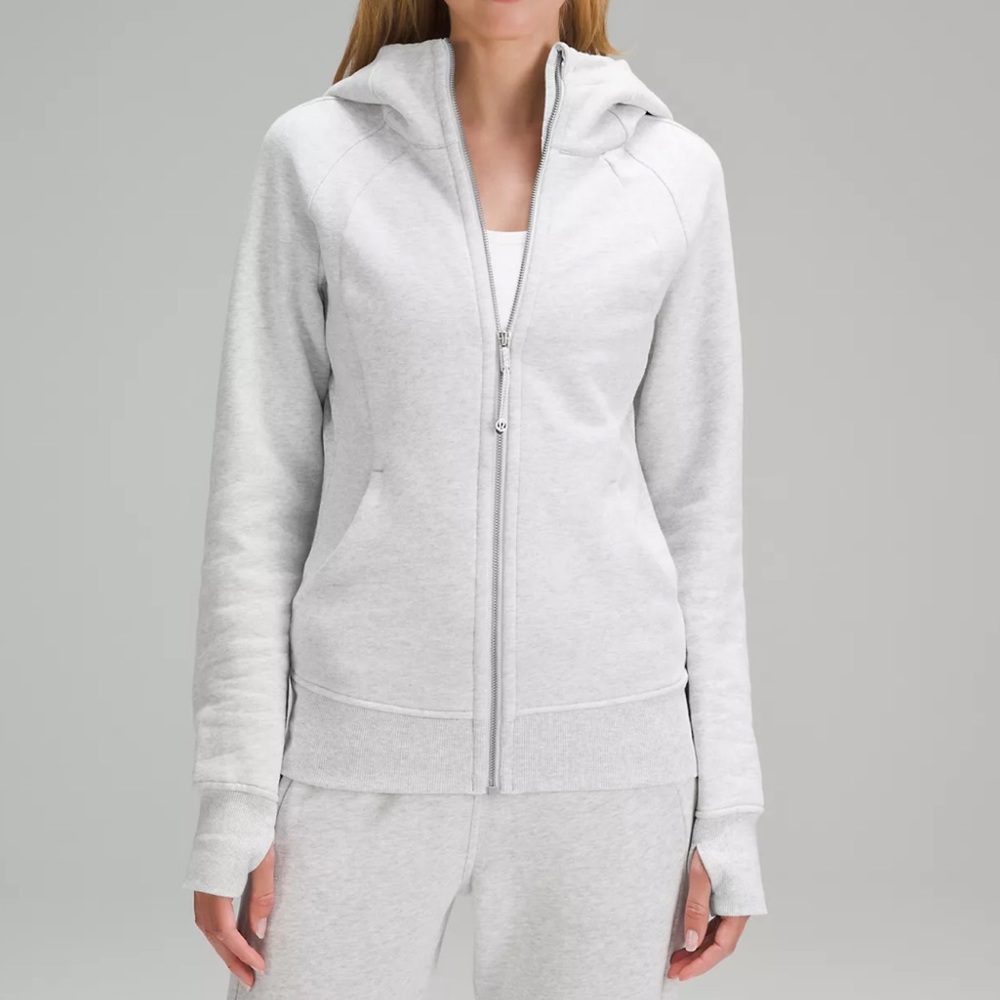 Lululemon Scuba Full Zip Hoodie Light Gray Women’s Size 6